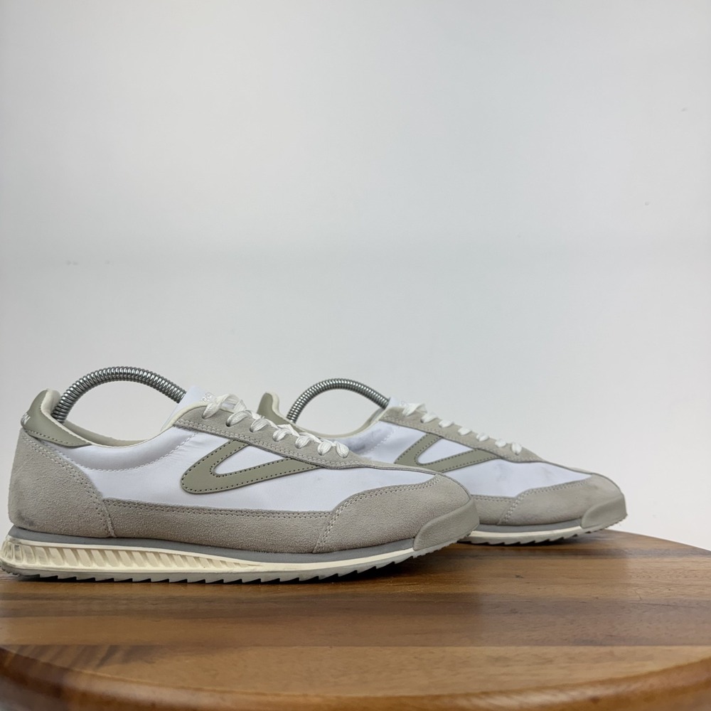 Womens Tretorn Rawlins 2.0 White & Beige Leather Low Top Sneakers Size 9.5 M GUC